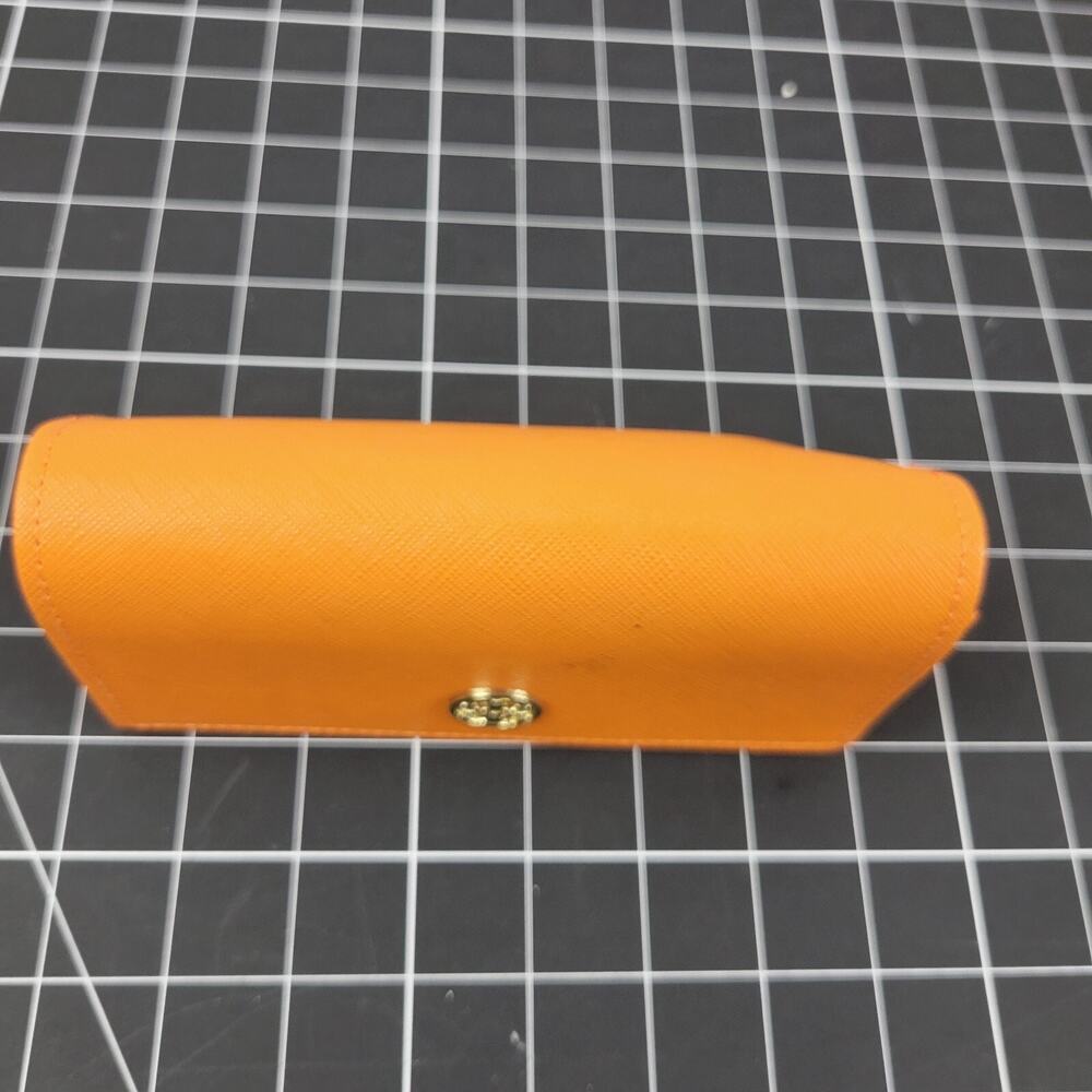 TORY BURCH ORANGE AUTHENTIC SUNGLASSES EYEGLASSES CASE - Picture 4 of 13